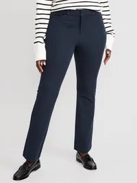 High-Waisted Pixie Flare Pants - Navy — view 5