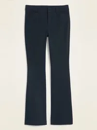High-Waisted Pixie Flare Pants - Navy — view 4