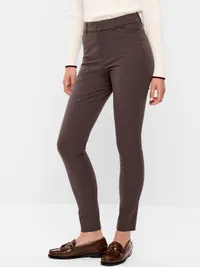 High-Waisted Pixie Skinny Ankle Pants - Black Coffee — view 2