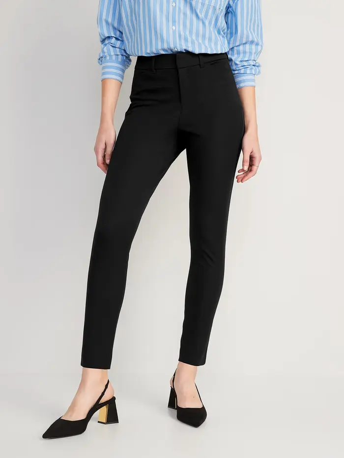 High-Waisted Pixie Skinny Ankle Pants - Black Jack