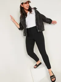 High-Waisted Pixie Skinny Ankle Pants - Black Jack — view 3