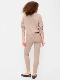 High-Waisted Pixie Skinny Ankle Pants - Chocolate Malted — view 3
