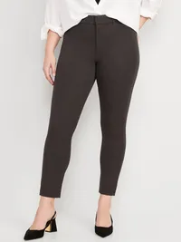 High-Waisted Pixie Skinny Ankle Pants - Dark Heathered Gray — view 5