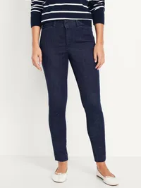High-Waisted Pixie Skinny Ankle Pants - Dark Wash — view 2
