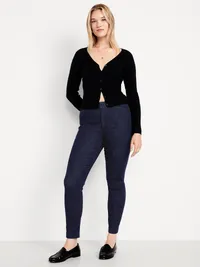 High-Waisted Pixie Skinny Ankle Pants - Dark Wash — view 3