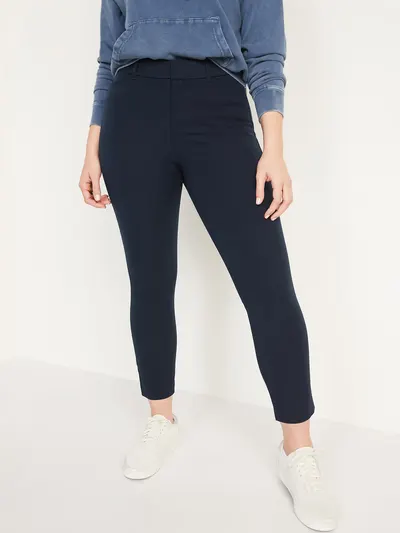 High-Waisted Pixie Skinny Ankle Pants - In the Navy
