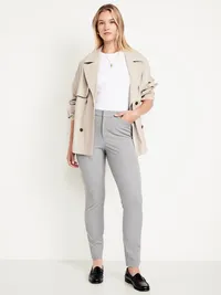 High-Waisted Pixie Skinny Ankle Pants - Light Gray — view 3