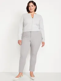 High-Waisted Pixie Skinny Ankle Pants - Light Gray — view 5