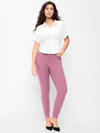 High-Waisted Pixie Skinny Ankle Pants - Rosette — view 5