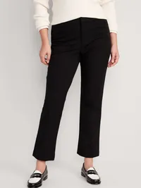 High-Waisted Pixie Straight Pants - Black Jack — view 5