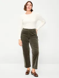 High-Waisted Pixie Straight Pants - Forest Tapestry — view 5