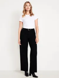 High-Waisted Pixie Super Wide-Leg Pants - Black Jack — view 5