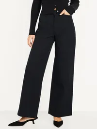 High-Waisted Pixie Super Wide-Leg Pants - Black Jack — view 2