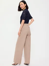 High-Waisted Pixie Super Wide-Leg Pants - Chocolate Malted — view 3