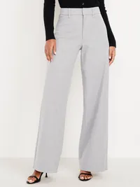 High-Waisted Pixie Super Wide-Leg Pants - Light Heather Gray — view 2