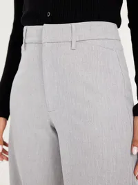 High-Waisted Pixie Super Wide-Leg Pants - Light Heather Gray — view 4