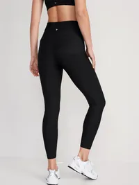 High-Waisted PowerSoft 7/8 Leggings - Black Jack — view 2