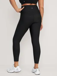 High-Waisted PowerSoft 7/8 Leggings - Black Jack — view 5