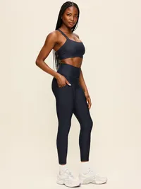 High-Waisted PowerSoft 7/8 Pocket Leggings - Dusk Navy — view 2