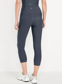 High-Waisted PowerSoft Crop Leggings - Dusk Navy — view 2