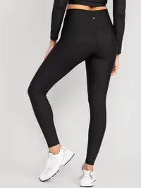 High-Waisted PowerSoft Full-Length Leggings - Black Jack — view 2