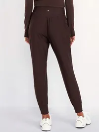 High-Waisted PowerSoft Pocket Joggers - Black Coffee — view 2