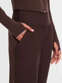 High-Waisted PowerSoft Pocket Joggers - Black Coffee — view 3