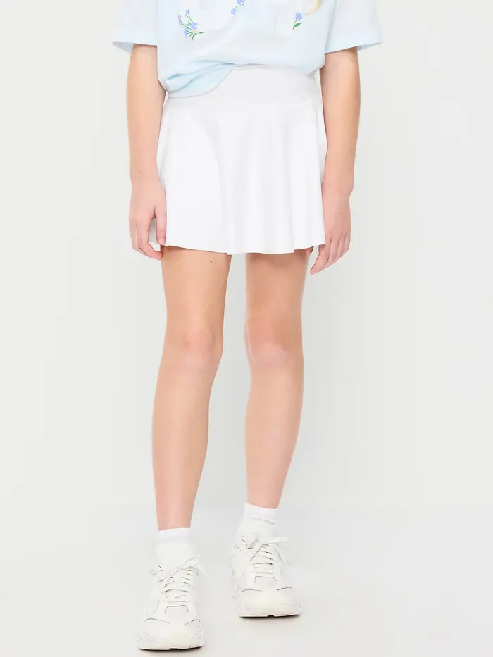 High-Waisted PowerSoft Skort for Girls - Calla Lilies