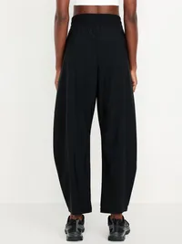 High-Waisted SleekTech Barrel Ankle Pants - Black Jack — view 2