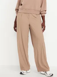 High-Waisted SleekTech Trouser Pants - Salt Marsh — view 4