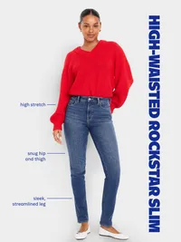 High-Waisted Slim Jeans - BlackJack — view 5