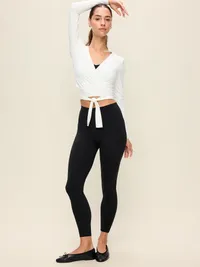 High-Waisted StudioSmooth 7/8 Leggings - Black Jack — view 2