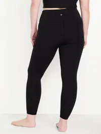 High-Waisted StudioSmooth 7/8 Leggings - Black Jack — view 5