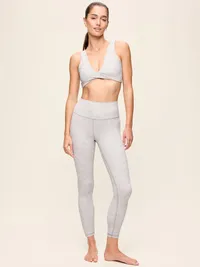 High-Waisted StudioSmooth 7/8 Leggings - Heather Grey — view 2