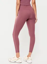 High-Waisted StudioSmooth 7/8 Side-Striped Leggings - Rosette — view 2
