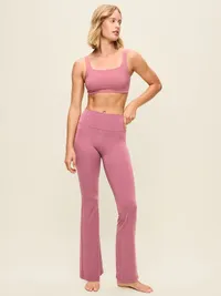 High-Waisted StudioSmooth Flare Leggings - Rosette — view 2