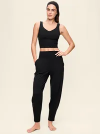 High-Waisted StudioSmooth Jogger - Black Jack — view 2