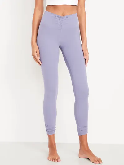 High-Waisted StudioSmooth Ruched Leggings - Lunar Path