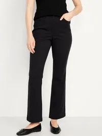 High-Waisted Uniform Boot-Cut Pants - Black Jack — view 2