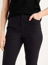 High-Waisted Uniform Boot-Cut Pants - Black Jack — view 4