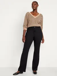 High-Waisted Uniform Boot-Cut Pants - Black Jack — view 5