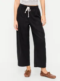 High-Waisted Utility Ankle Pants - Black Jack — view 2