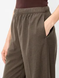 High-Waisted Wide-Leg Trouser - Surface Brown — view 4