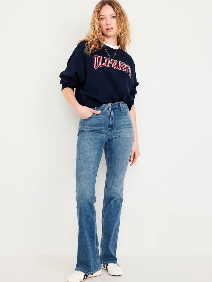 High-Waisted Wow Flare Jeans - Medium Wash