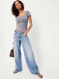 Hug Double-Layer Scoop-Neck Top - Shooting Star — view 3