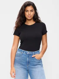 Hug Double-Layer Short-Sleeve Top - BlackJack — view 4