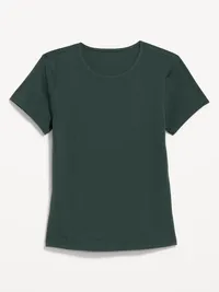 Hug Double-Layer Short-Sleeve Top - Cavernous — view 4