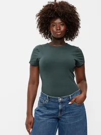 Hug Double-Layer Short-Sleeve Top - Cavernous — view 5