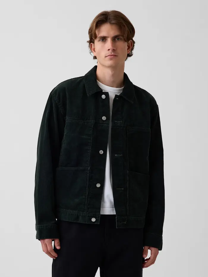 Icon Corduroy Jacket - Green gitane