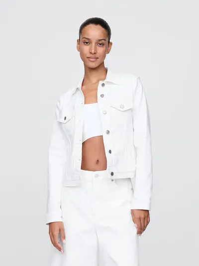 Icon Denim Jacket - Optic white